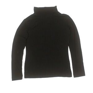 Cherokee girls solid black turtleneck long sleeve shirt 6